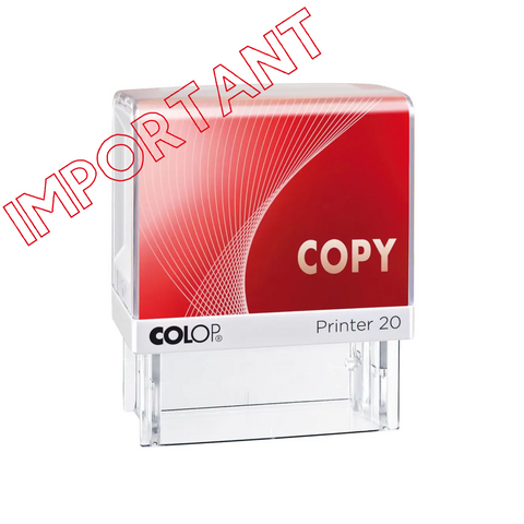 Printer 20/L with stock text - Important
