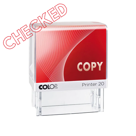 Printer 20/L with stock text - Checked