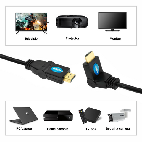 HDMI Cable with 180 Degree Rotatable Connectors (1.8M)